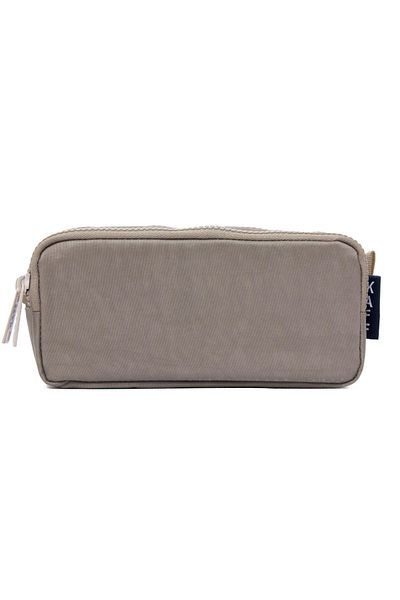 NEMO BAGS Large Kaff Mink Pencil Case - Washable Waterproof, Two-Compartment Pocket Crinkle Wallet Type