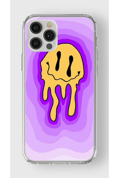 Multitronic حافظة شفافة مطبوعة بتصميم وجه مبتسم متوافقة مع هاتف Iphone 12 Pro...
