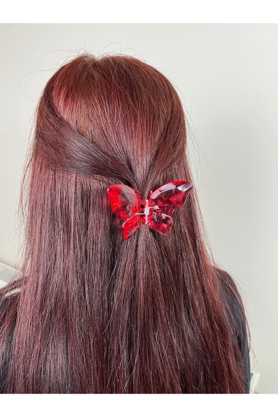 BURÇİN AKSESUAR Transparent Butterfly Clip Buckle