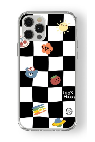 Multitronic iPhone 13 Pro Compatible Happy Sun Design Printed Transparent Case