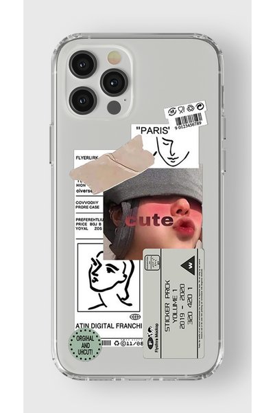 Multitronic iPhone 13 Pro Max Compatible Cute Collage Design Printed Transpar...