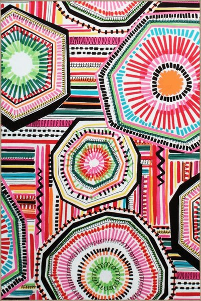 Rugs Modern Halı Модерен декоративен килим с многоцветен геометричен десен 4680
