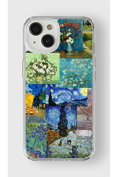 Multitronic حافظة شفافة مطبوعة بتصميم فني متوافق مع هاتف Iphone 14 Plus