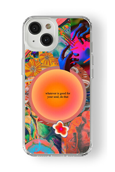 Multitronic حافظة شفافة مطبوعة بتصميم ريد سول متوافقة مع آيفون 14