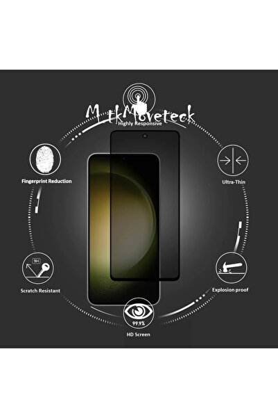 m.tk moveteck Samsung Galaxy A55 Mat Hayalet Ekran Koruyucu Cam Privacy Seramik Parmak izi Yapmaz Esnek Tam Kaplar