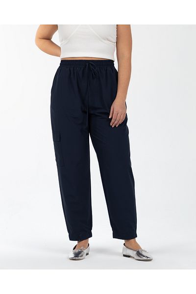 LUOKK Naısa Elastic Waist Woven Large Size Cargo Pants