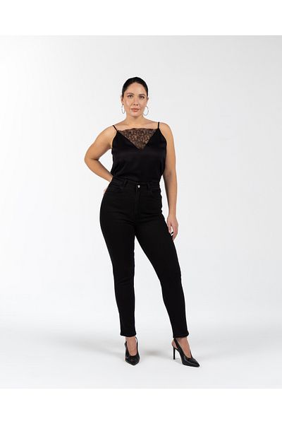 LUOKK Stary High Waist Plus Size Skinny Jeans