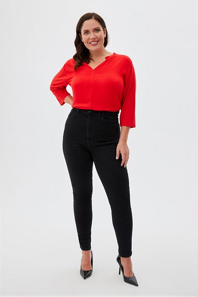 LUOKK Stary High Waist Plus Size Skinny Jeans