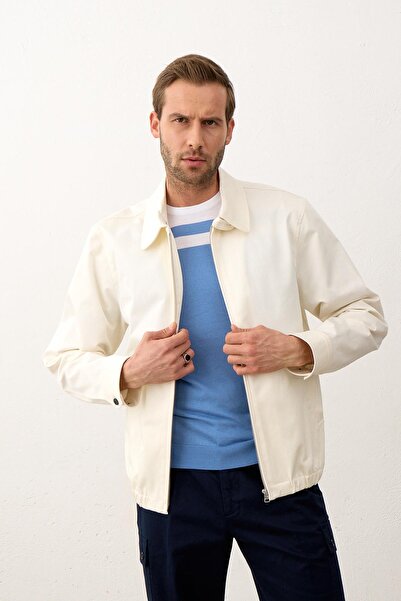 Danger Ανδρικό πολύχρωμο καλοκαιρινό πλεκτό μπλουζάκι με καλούπι, λευκό