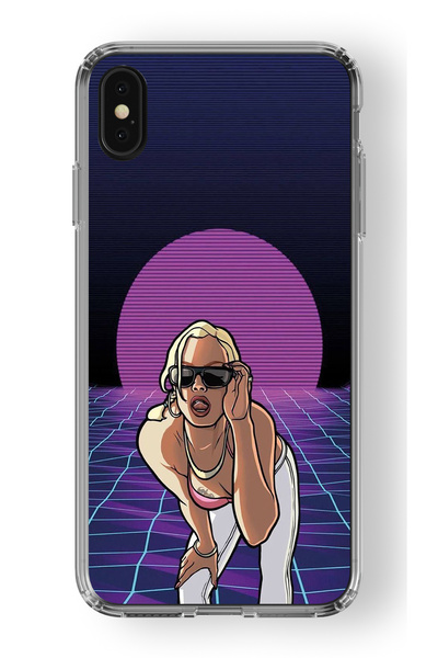 Multitronic Vice City Design Printed Transparent Case Compatible with iPhone ...