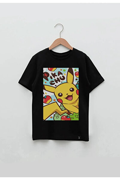 Daxia تي شيرت بيكاتشو مطبوع للجنسين تي شيرت كبير الحجم