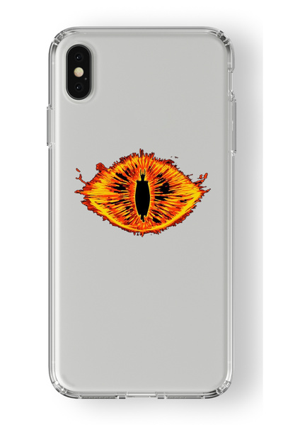 Multitronic حافظة شفافة مطبوعة بتصميم عين سورون متوافقة مع هاتف Iphone X وXs