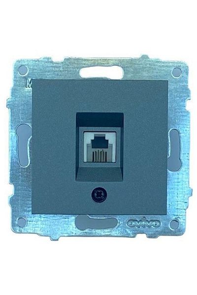 Tenda 3 Pieces Ovivo Grano Smoked Numeris Phone Socket Without Frame