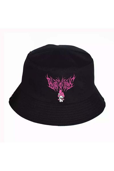 Touz Moda My Melody Black Bucket Fisherman Hat