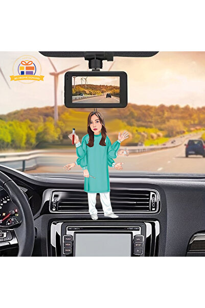 3D Hediye Dünyası Doktor çok eli olan her şeye koşturan  Araba Dikiz ayna süsü