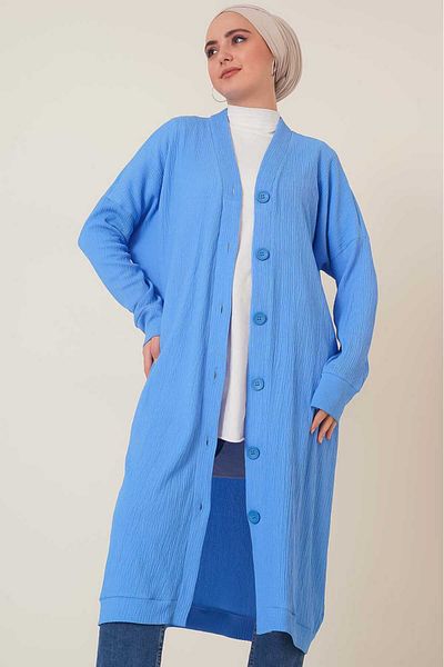 Zübeyde Sayın Cardigan sezonier supradimensionat din material tricotat