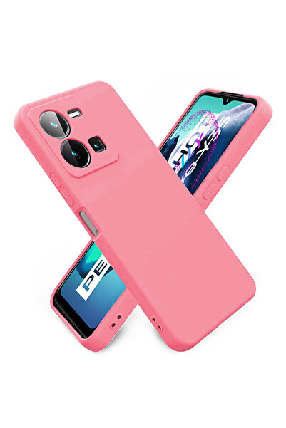 Molly Vivo Y22S İçin Pamuk Şeker Liquid İçi Kadife Silikon Kılıf