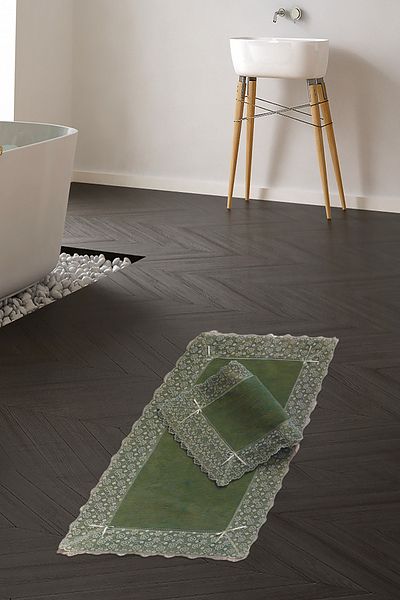 Alanur Home Σετ τουαλέτας Julianna Βαμβακερή Δαντέλα 2 Τεμάχια Πράσινο