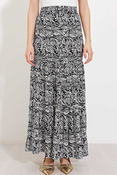 Zübeyde Sayın Μακριά φούστα βισκόζης με σχέδιο