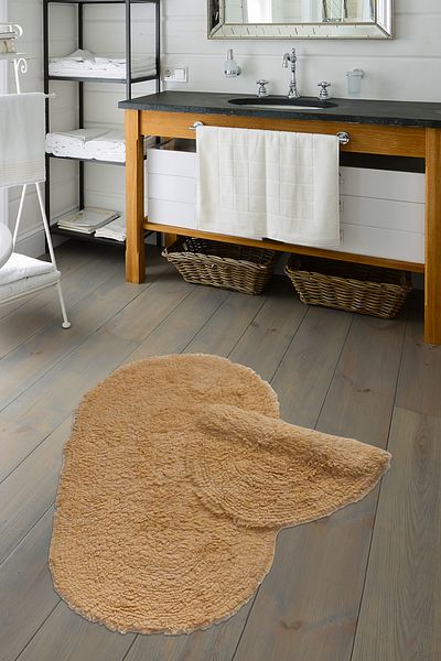 Alanur Home Verona Oval Luxury Cotton & Curl Σετ 2 Σφουγγαρίστρα Καπουτσίνο