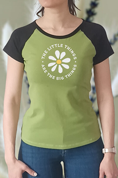 Kurun's Collection Κοντομάνικο μπλουζάκι Daisy Printed Raglan