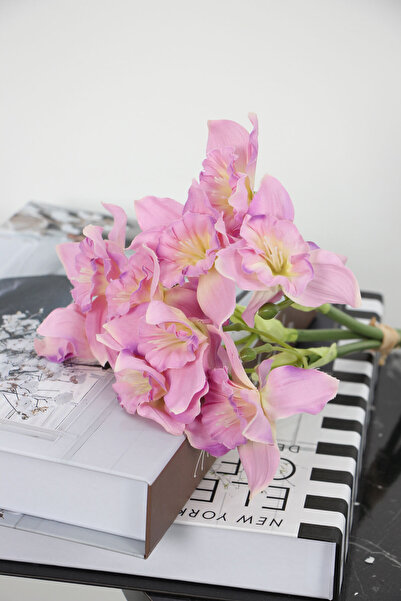 Yapay Çiçek Deposu باقة نرجس صناعي 9 قطع 40 سم ليلك