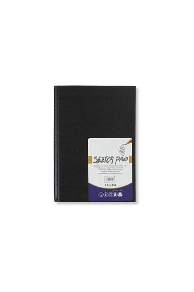 hobi market art دفتر رسم بغطاء صلب A5 مكون من 56 صفحة - دفتر رسم 120 جرام