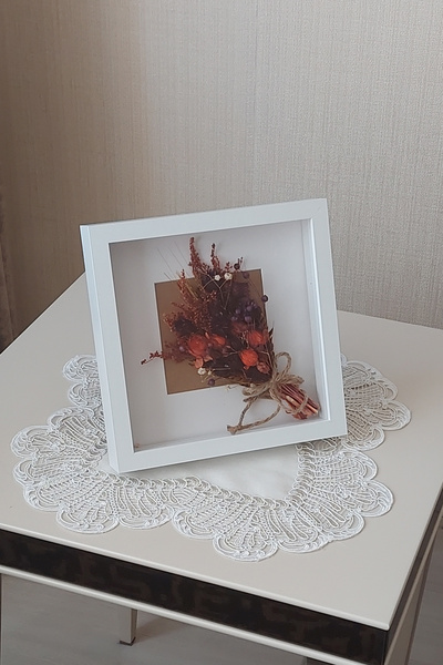 hobicehayaller Cadru de 25x25 cm pentru birou și agățat pe perete! Cutie cu trandafiri pentru cadru de memorie! Cadru adânc