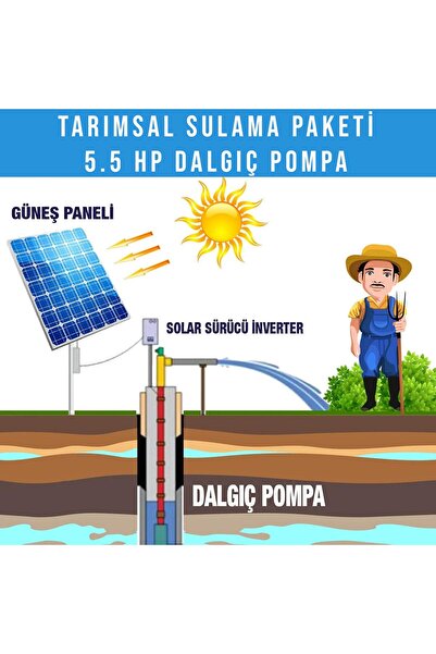 Genel Markalar 5.5HP DALGIÇ POMPA TARIMSAL SULAMA SİSTEMİ