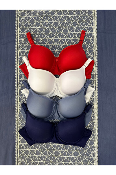 Kerem Giyim Women's Padded (SUPPORTED) Underwire (WIRE) 4-Piece Bra Set