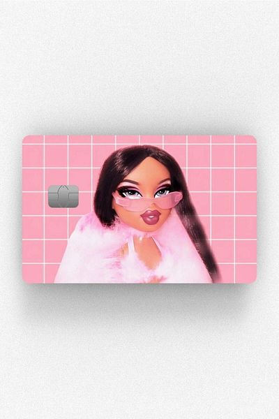 Namgo ملصق تغليف بطاقة شريحة Bratz باللون الوردي