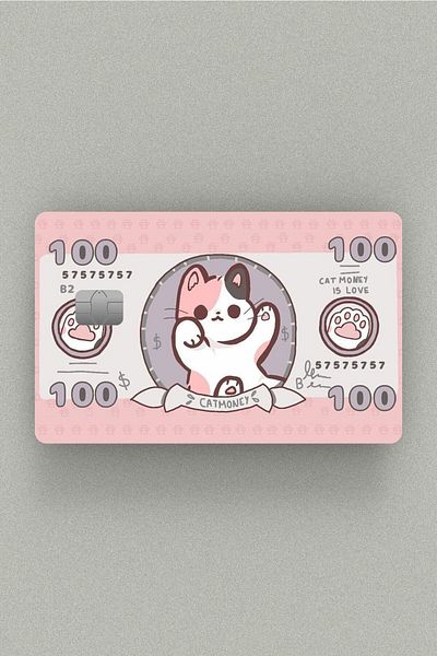 Namgo ملصق طلاء بطاقة Money Cat