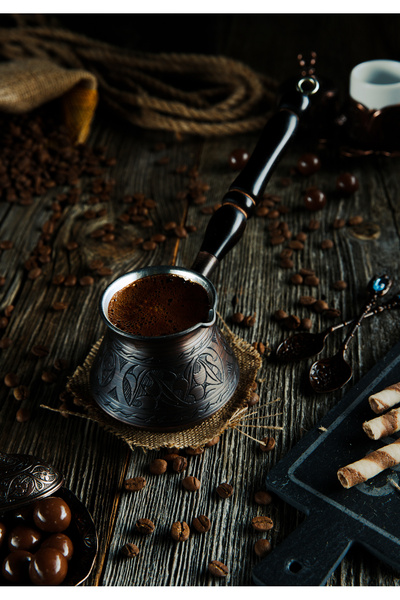 Demmex Copper Coffee Pot With Pure Copper Hand Work Turkish Coffee Espresso Milk Heat Herb Tea Brewing Coffee Pot