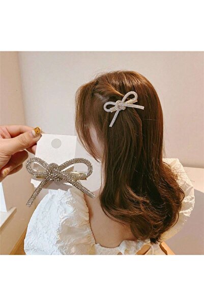 CSR AKSESUAR 2li kristal taşlı fiyonk pens  toka