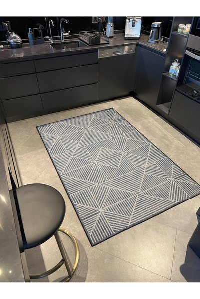 Rugs Modern Halı Green Black Color Striped Decorative Carpet Miravip350