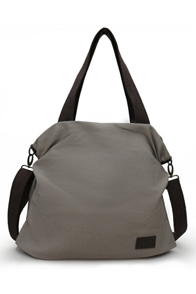 Cappadocia Vintage 5110 Lara Kadın Krem Açık Gri %100 Pamuk Kanvas Kumaşlı Sa...