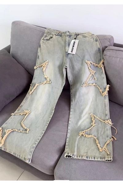 DEEFWEAR PANTALON BLANI BAGGY DETALII STEA Y2K / JEANS STAR