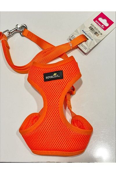 Royalist Orange Color Soft Breathable Dog Collar - 15 mm Width, 120 cm Surface
