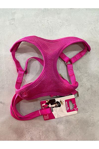 Royalist DOG Collar PINK Color Soft Breathable Surface Chest Collar 15 mm width 120 cm