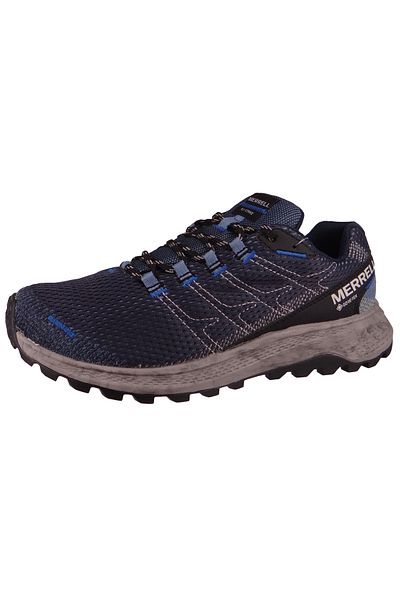 Merrell Herren Trekkingschuhe Wanderschuhe Fly Strike GTX J067373 Blau Navy Textil mit Vibram TC5+ & EVA