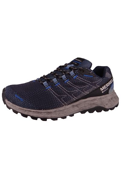 Merrell Herren Trekkingschuhe Wanderschuhe Fly Strike GTX J067373 Blau Navy Textil mit Vibram TC5+ & EVA