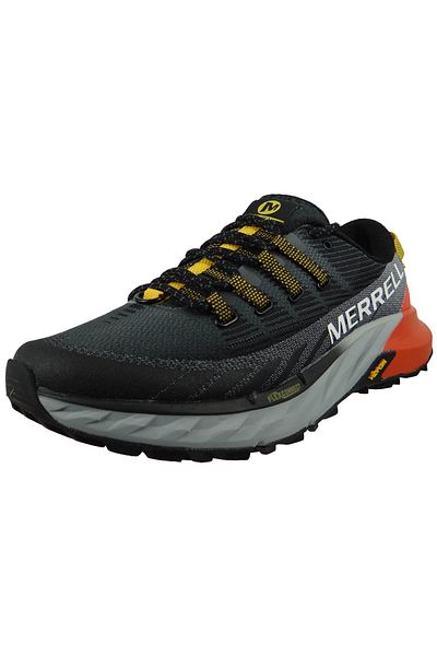 Merrell Herren Trekkingschuhe Wanderschuhe Agility Peak 4 J067347 Schwarz Black/High Rise Textil mit Vibram