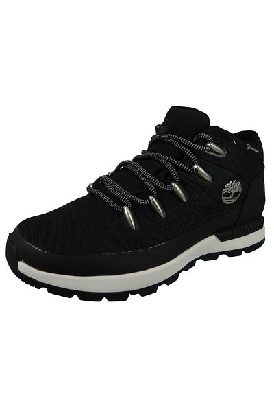Timberland Herren Sportliche Wanderschuhe Sprint Trekker WP Mid Boot CA266B TB0A266B015 Schwarz Black Mesh Text
