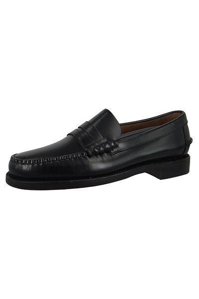 Sebago 7000300 902 Classic Dan Herren Leder Slipper Loafer Bootsschuhe Black Schwarz