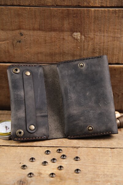 New Coast Leather 1900's Hakiki Deri El Yapımı Tütün Kesesi Tütün Çantası