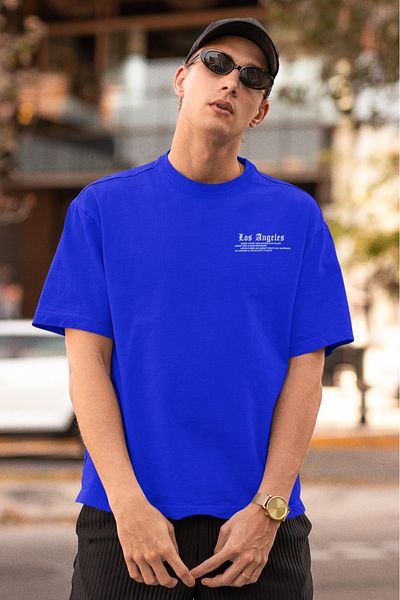 WNWGKN Μπλουζάκι Losangels Printed Oversize Crew Neck