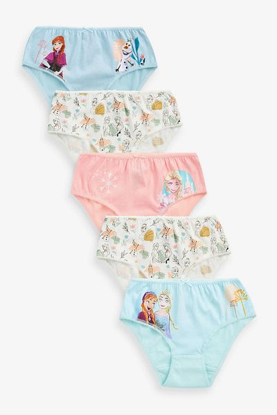 Next Baby Chiloți pentru bebeluși cu model Frozen, 100% bumbac organic, pachet de 5 ALY00953