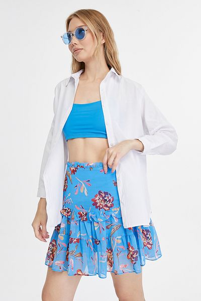 Mad&Calf Γυναικείο Basic Μακρύ Oversize Πουκάμισο