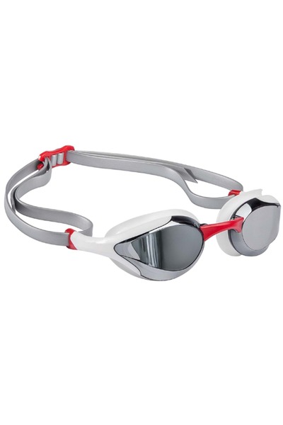 Mad Wave Madwave Alien Mirrored Swimming Racing Goggles Grey/Red