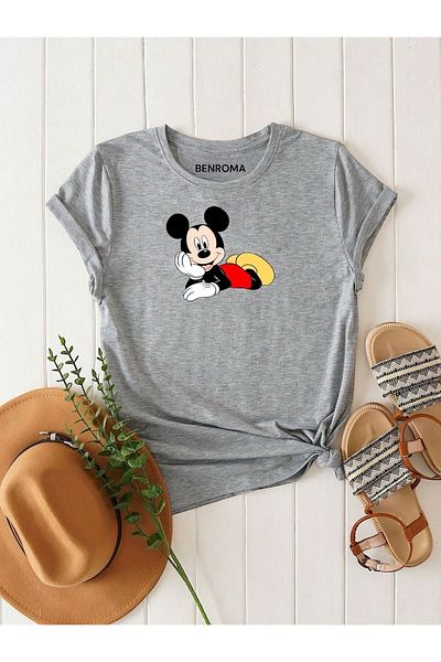 BENROMA CUTE MICKEY PRINTED TEE ΕΝΗΛΙΚΩΝ ΚΑΙ ΠΑΙΔΙΚΩΝ ΜΕΓΕΘΟΣ [Διαθέσιμο σε μέγεθος 3-12 ετών]